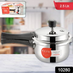 Stainless Steel Rays Fusion Pressure Cookers With Outer Lid (2.5 Litres / 5-Year warranty)