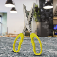 Multifunction Vegetable Stainless Steel Herbs Scissor With 5 Blades (1 Pc)