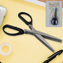 Multifunction Vegetable Stainless Steel Herbs Scissor with 5 Blades (1 Pc)