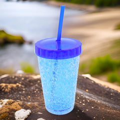 Plastic Reusable Sipper Tumbler with Lid and Straw (1 Pc / 500 ML / Mix Color / 1 Pc)