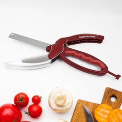 2 in 1 Kitchen Knife Scissor with Spring Locking Hinge and Chopping Board (1 Pc)