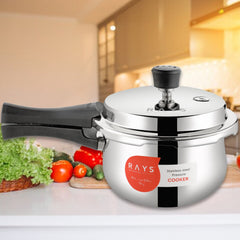 Stainless Steel Rays Fusion Pressure Cookers With Outer Lid (3.5 Litres / 5-Year warranty)