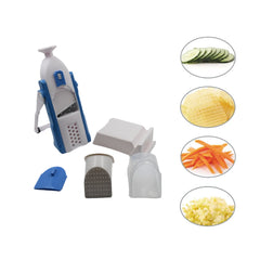 Multi-Function Time Saving Vegetable Slicer Cutter + Julienne 5-in-1 Food Vegetable Potato Chopper, Garlic Grinder