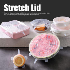 Silicone Food Cover Stretch Lids (6 Pcs Set / 62 Gm)