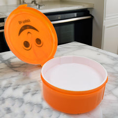 Smily Plastic lunch box, Small Box With 2in1 Spoon pack of 1