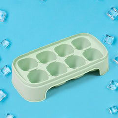 Ice Mold, 8 Grid Food Grade Portable Plastic Ice Tray (1 Pc / 15×8 Cm)