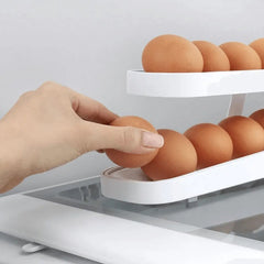 Plastic 2-Tier Rolling Egg Dispenser For 12-14 Eggs (1 Pc)