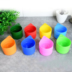 Rainbow Picnic Plastic Pitcher / Jug / Kettle Glass / Cup Set Water Bottle+Cup (9 Pcs Set)