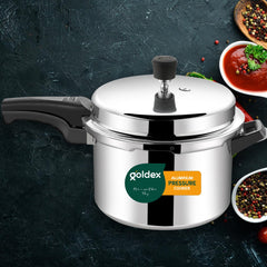 Aluminium Classic Goldex Pressure Cookers With Outer Lid (7.5 Litres / 5-Year warranty)