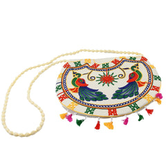 11 inch Handcrafted Cotton Embroidered Shoulder Bag for Girls & women (1 Pc)