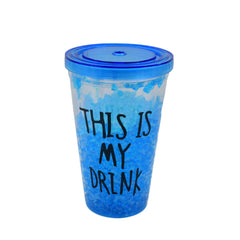 Reusable Tea Coffee Tumbler with Lid Double Wall (1 Pc / Mix Colour / Without Straw)