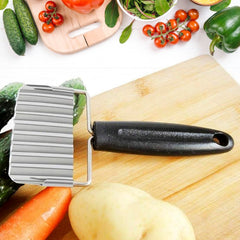 Stainless Steel Vegetable Salad Chopping Knife Crinkle Cutters (1 Pc)