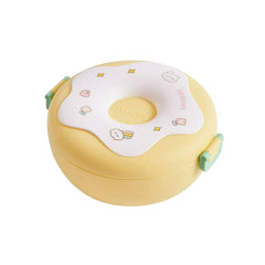 Donut Shaped Double Insulated 3 Compartment Lunch Box (1 Pc / Mix Color)