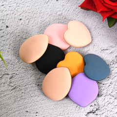 Mini Finger Makeup Powder Puff (Multicolour 8 Pcs Set)