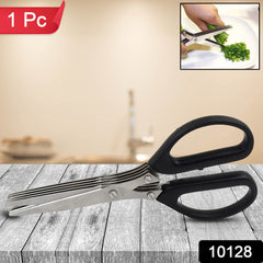 Multifunction Vegetable Stainless Steel Herbs Scissor with 5 Blades (1 Pc)