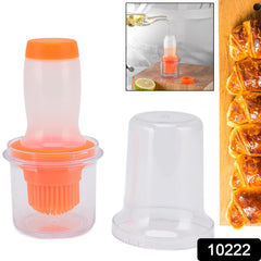 2 in 1 Portable Silicone Oil Bottle Brush with Lid (1 Set)