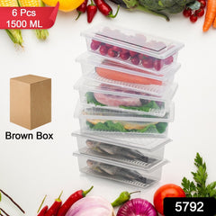 Vegetables & Fruits Freezer Storage Container (PACK OF 6PC 1500ML)