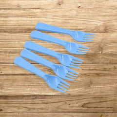 Reusable Premium Heavy Weight Plastic Forks, Party Supplies, One Size, plastic 5pc Serving Fork Set for kitchen, Travel, Home (5pc)