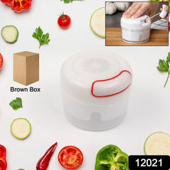 Manual Mini Food Processor Vegetable Chopper Hand Pull String Onion Chopper (1 Pc)