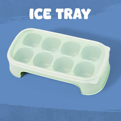 Ice Mold, 8 Grid Food Grade Portable Plastic Ice Tray (1 Pc / 15×8 Cm)