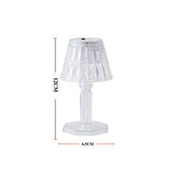 6610 2in1 Transparent Mini Crystal Table Lamp With Reflection Light