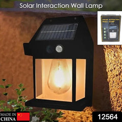 Solar Wall Lights / Lamp Outdoor, Wireless Dusk to Dawn Porch Lights Fixture, Solar Wall Lantern with 3 Modes & Motion Sensor, Waterproof Exterior Lighting with Clear Panel (1 Pc )