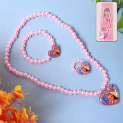 Jewellery For Little Girls Princess Necklace Bracelet Set (3 Pcs Set)