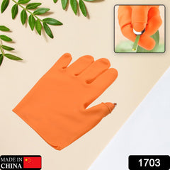 Gloves Silicone Thumb Knife Finger Protector Gears Cutting Vegetable Harvesting Knife Pinching Plant Blade Scissors Garden Gloves, Right-Handed Gloves (1Pc)