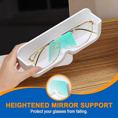 17823 Wall Mount Sunglass Organizer Simple Space Saving Glasses Storage Box Eyewear Stand Holder For Showcase Bedroom Apartment With 2 Pc Double Sided Adhesive Sticker (2 Pcs Set)