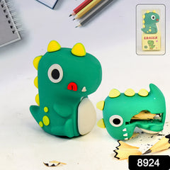 Dinosaur 2 In 1 Cute Eraser With Pencil Sharpener (1 Pc)