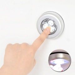 1721 3 Led Cordless Stick Tap Wardrobe Touch Light Lamp