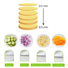 2803 Multi Functional Time Saving Adjustable Hand Press Vegetables Chopper