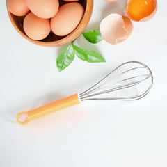 8158 Manual Whisk Mixer Stainless Steel Whisk Cream Whisk Flour Mixer Rotary Egg Mixer Kitchen Baking Tool (16 Cm)