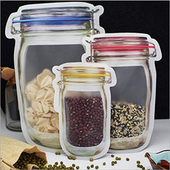 0855 Plastics Transparent Jar Shaped Stand-up Pouch With Zipper