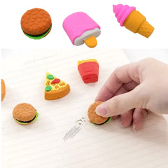 Mix Design Fancy  Stylish Colorful Erasers (1 Set  3 Pc Set)