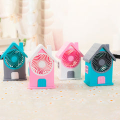 4799 Mini House Fan House Design Rechargeable Portable Personal Desk Fan For Home  Office  Kids Use (Battery Not Include)