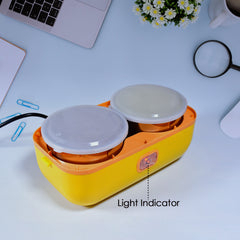 2944 2layer Electric Lunch Box For Office Portable Lunch Warmer With Removable 4 Stainless Steel Container.