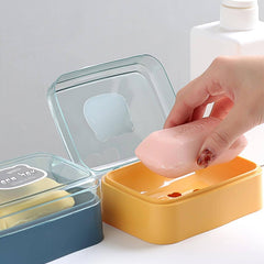 Plastic Soap Dish Portable Plastic Self Draining Soap Holder (1 Pc  Mix Color)