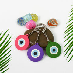 Evil Eye Rubber  Silicone Keychain (1 Pc  Mix Color)