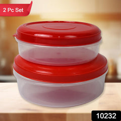 Round Plastic Big & Small Storage Container Box (PACK OF 2)