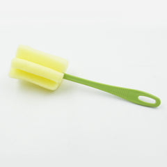 7443 Sponge Cup Washing Brush Washing Cup Milk Bottle Cleaning Brush Kitchen Brush Water Cup Tea Cup Brush Sponge Head Household Kitchen Cleaning Tool (20cm)