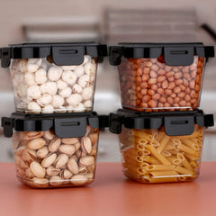 Plastic Food Storage Containers With Lid (4 Pcs Set  500 Ml)