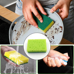 Multi-purpose Medium 2 In 1 Color Scratch Scrub Sponges Sponge Wear Resistance Dish Washing Tool High Friction Resistance Furniture For Refrigerator Sofa For Kitchen Household (1 Pc)