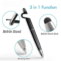 1594 3 In 1 Ballpoint Function Stylus Pen With Mobile Stand