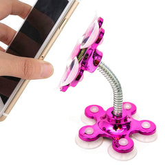 0662 Phone Holder 360rotatable Phone Stand Multi-function Double-sided Suction Cup Mobile Phone Holder ( Moq - 6 Pc )