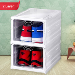 Stackable Multifunctional Storage For Clothes Foldable Drawer Shelf Basket Utility Cart Rack Storage Organizer Cart For Kitchen Pantry Closet Bedroom Bathroom Laundry (2 Layer 1 Pc)