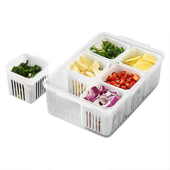 5598 Fridge Storage Boxes Freezer Storage Containers Container For Kitchen Storage Set Storage In Kitchen Vegetable Storage Draining Crisper Refrigerator Food Box (1 Pc)