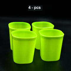 2426 Plastic Drinking Glass Set For Drinking Milk Water Juice (Pack Of 4)