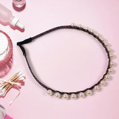 Hairband Pearls Fancy Party Hairband  (1 Pc  Mix Design)