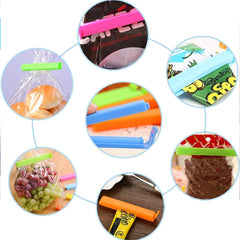 7028 Food Snack Pouch Bag Clip Sealer For Keeping Food Fresh For Home Kitchen  Plastic Camping Snack Air Tight Seal Bag Clips Packet Vacuum Sealers Clip (18 Pc Set)